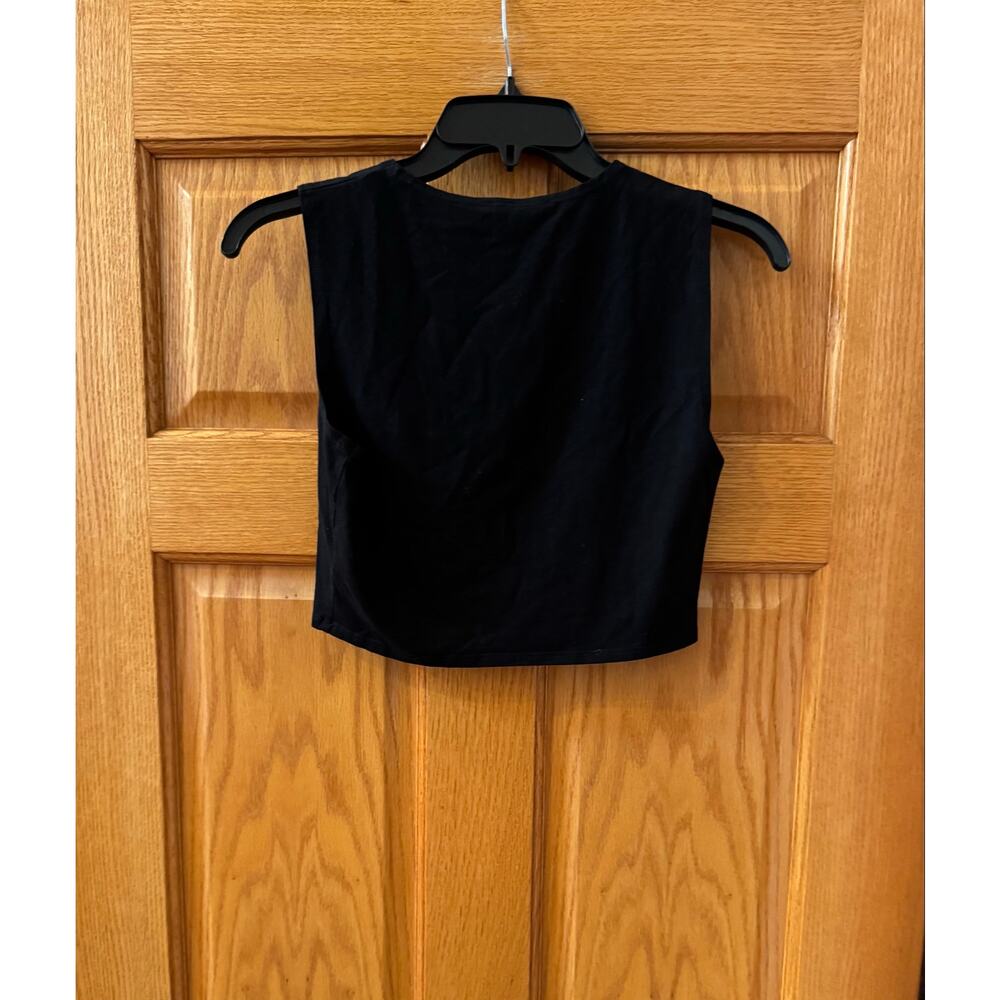 Reformation Ryland Cropped Tank Top - New, Size Small, Black - Picture 5 of 7